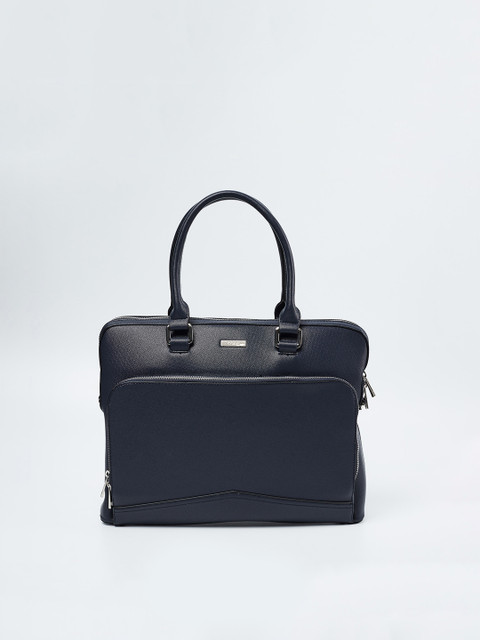 

CODE by Lifestyle Women Navy Blue Solid Laptop Bag