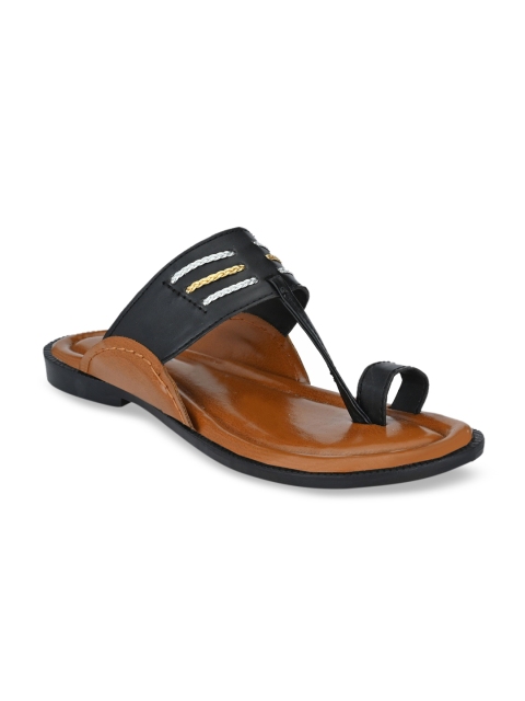 

Big Fox Men Black & Tan Brown Comfort Sandals
