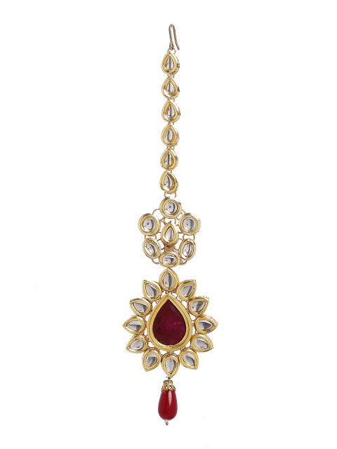 

Bamboo Tree Jewels Gold-Toned Maang Tika