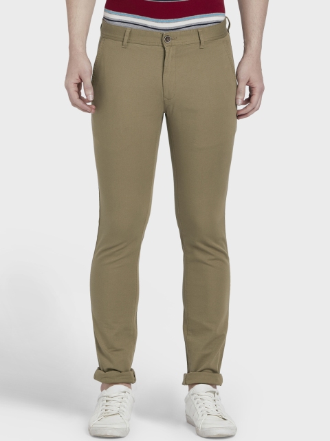 

ColorPlus Men Brown Regular Fit Solid Regular Trousers
