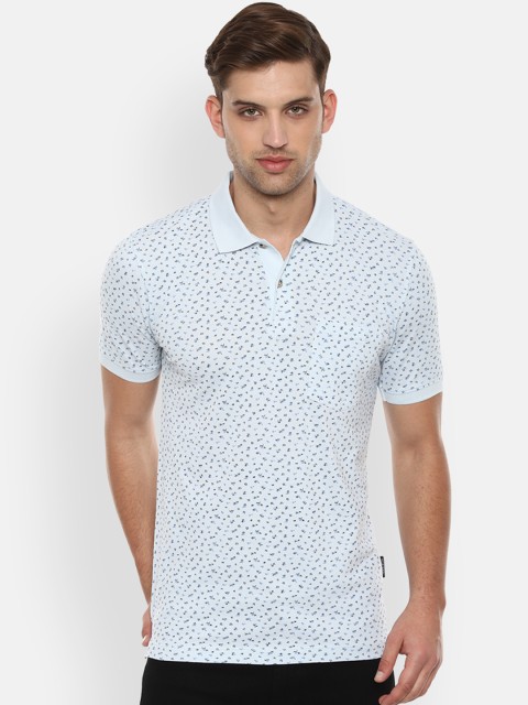 

Van Heusen Men Blue Printed Polo Collar T-shirt