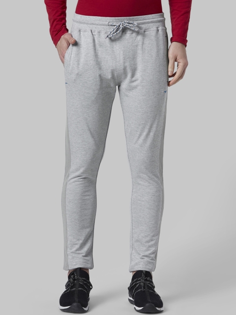 

Park Avenue Men Grey Solid Mid-Rise Track Pants, Grey melange