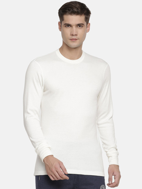 

Macroman M-Series Men White Solid Thermal Top