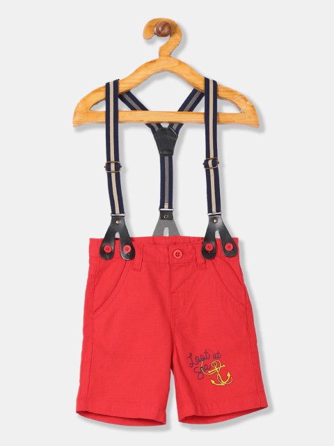 

Donuts Boys Red Solid Regular Fit Chino Shorts