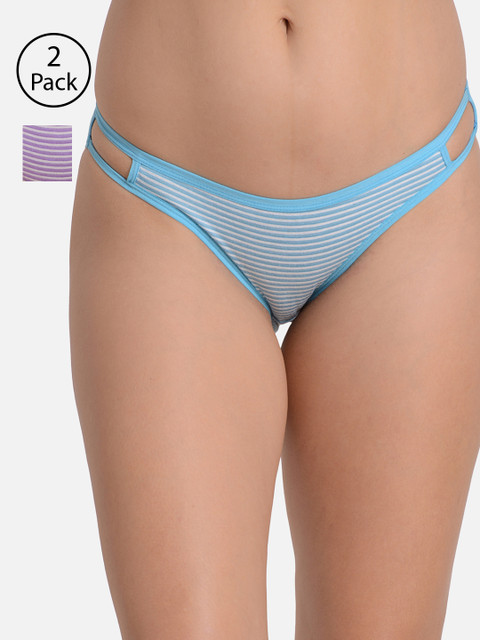 

Mod & Shy Women Pack of 2 Assorted Striped Briefs MU9394