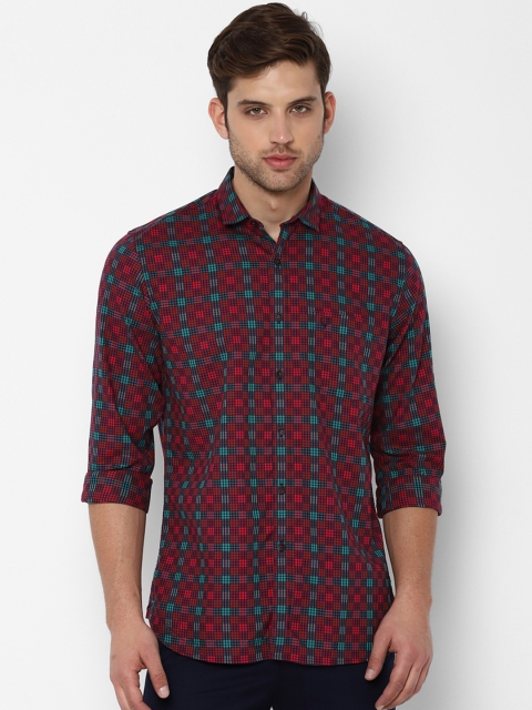 

Allen Solly Men Red & Green Slim Fit Checked Casual Shirt