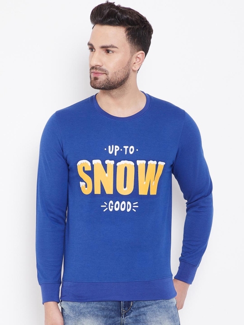 

Adobe Men Blue Printed Sweatshirt