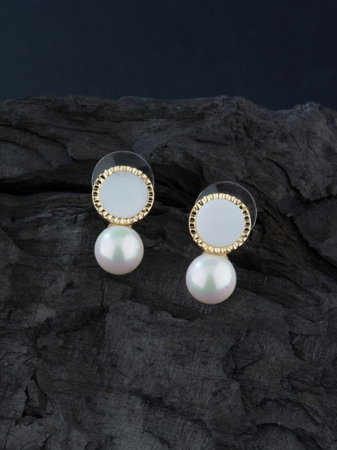 

E2O White Gold-Plated Circular Drop Earrings