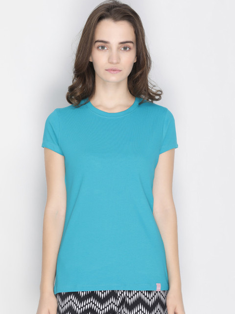 

LYRA Women Blue Solid Lounge T-shirt