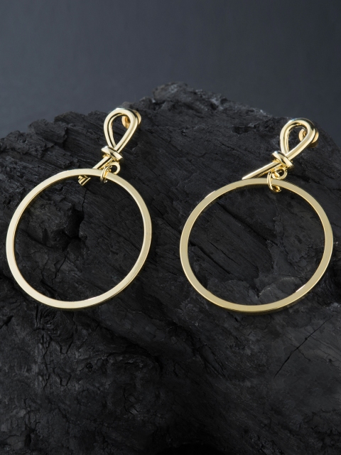 

E2O Gold-Plated Circular Drop Earrings