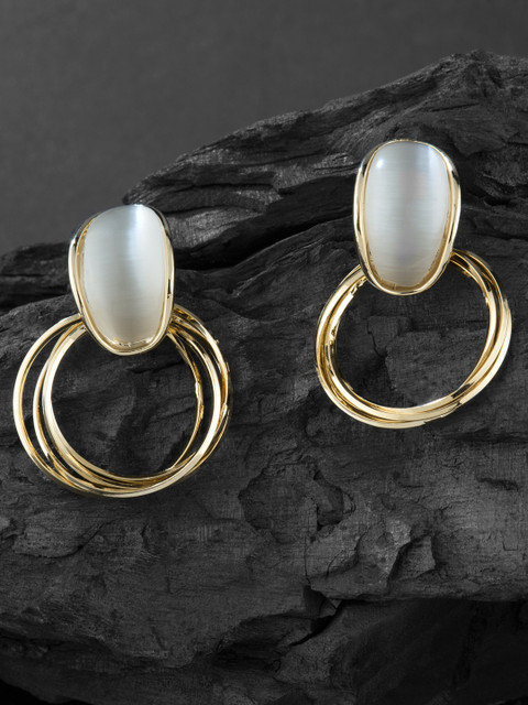 

E2O Gold-Plated Circular Drop Earrings