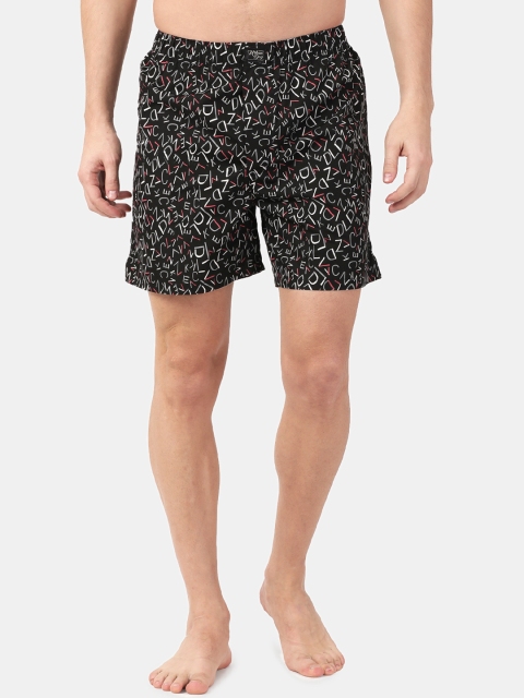 

Urban Dog Men Black & Grey Printed Pure Cotton Boxer