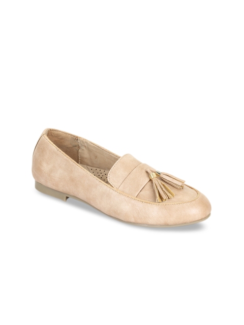 

Bruno Manetti Women Beige Tassel Loafers