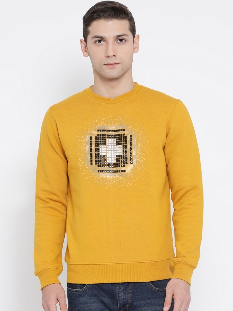 

SWISS MILITARY Men Yellow Printed Sweatshirt