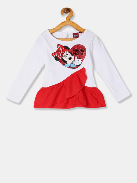 

Colt Girls White Minnie Mouse Printed Top