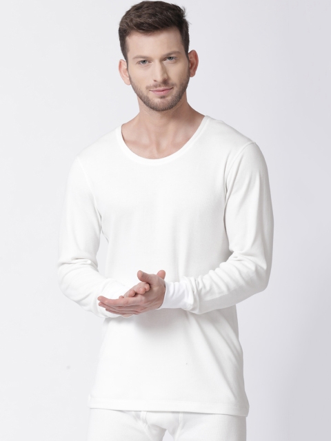 

Macroman M-Series Men White Solid Thermal Top