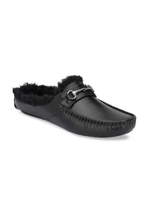 

El Paso Men Black Solid Shoe-Style Sandals