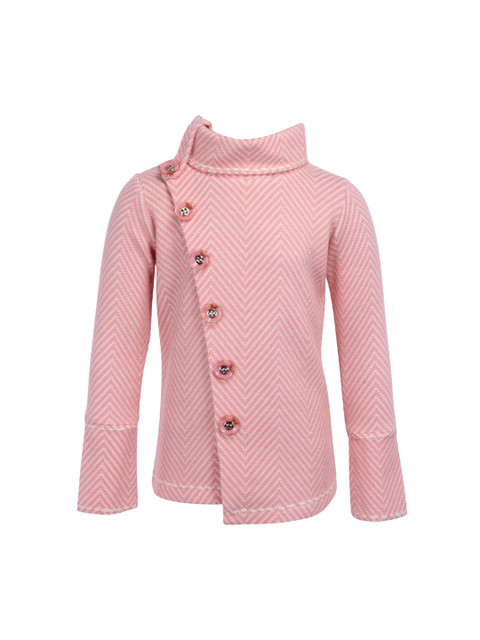 

CUTECUMBER Girls Pink Self Design Top