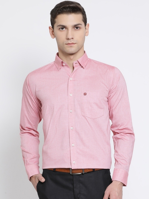 

SWISS MILITARY Men Pink Slim Fit Solid Formal Shirt