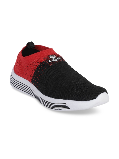 

Lancer Men Black & Red Slip-On Colourblocked Lightweight Sneakers