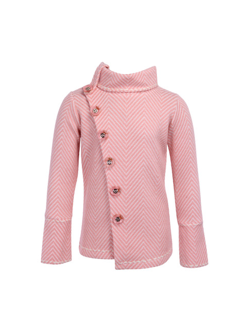 

CUTECUMBER Girls Pink Self Design Top