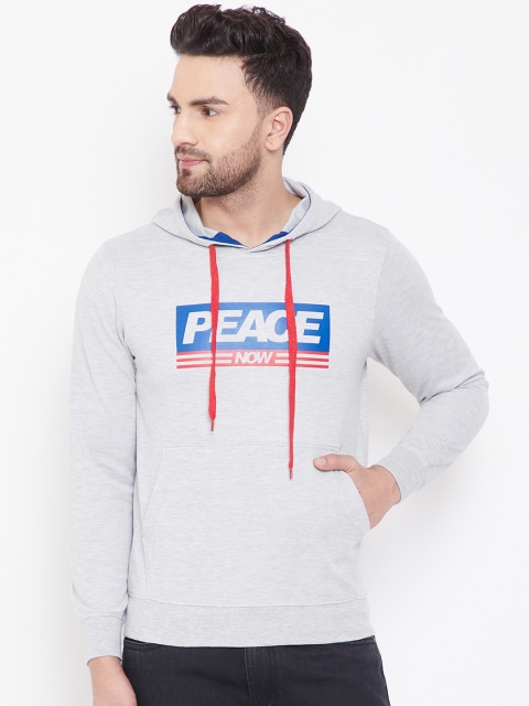 

Adobe Men Off-White Printed Hooded Sweatshirt