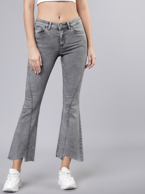 

Tokyo Talkies Women Grey Bootcut Mid-Rise Clean Look Stretchable Jeans