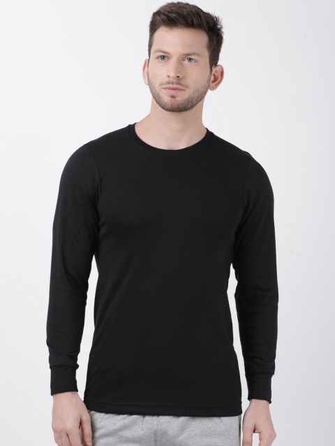 

Macroman M-Series Men Black Solid Thermal Top