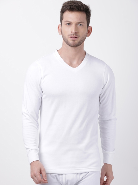 

Macroman M-Series Men White Solid Thermal Top