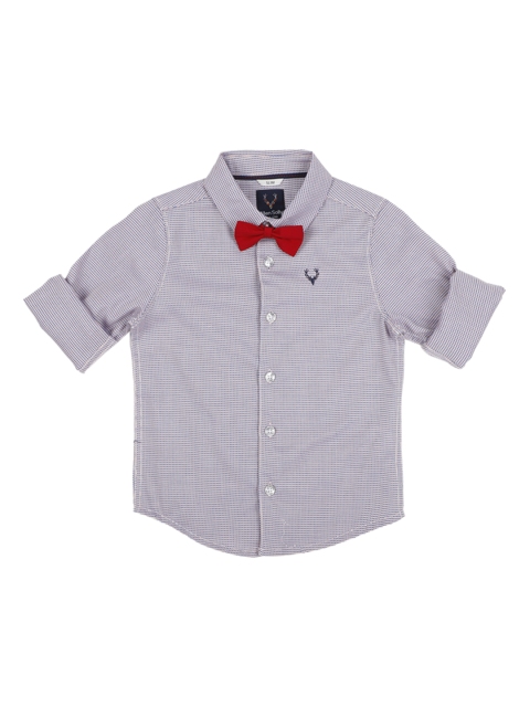 

Allen Solly Junior Boys Blue & Pink Regular Fit Self Design Casual Shirt