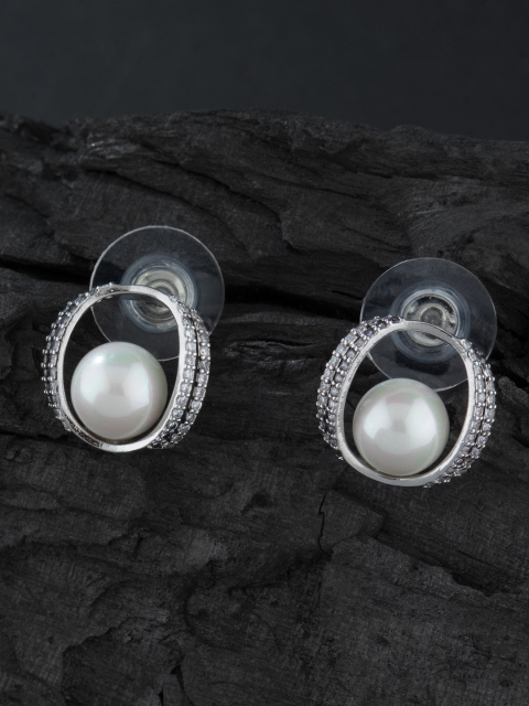 

E2O Silver-Plated Oval Studs