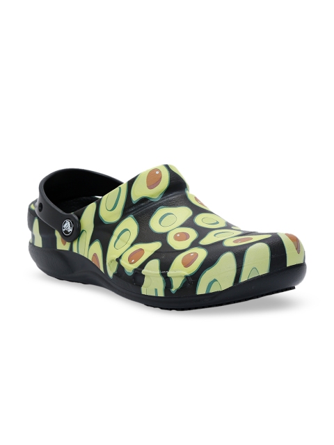 

Crocs Unisex Black & Green Clogs