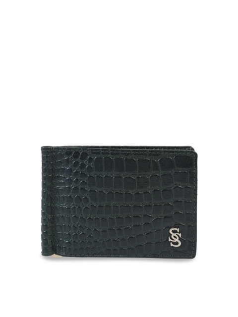 

Second SKIN Men Green Textured Money Clip