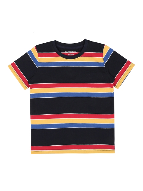 

Pantaloons Junior Boys Red & Yellow Striped Round Neck T-shirt