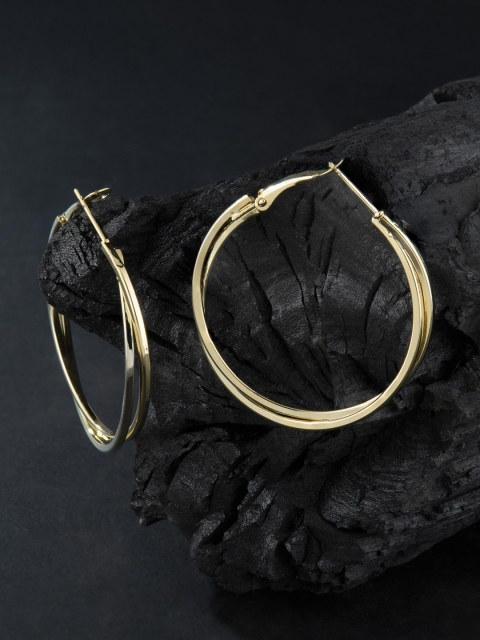 

E2O Gold-Plated Circular Hoop Earrings