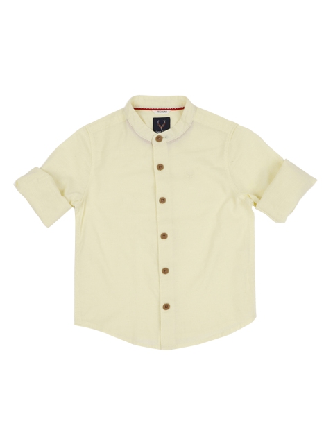 

Allen Solly Junior Boys Yellow Regular Fit Solid Casual Shirt