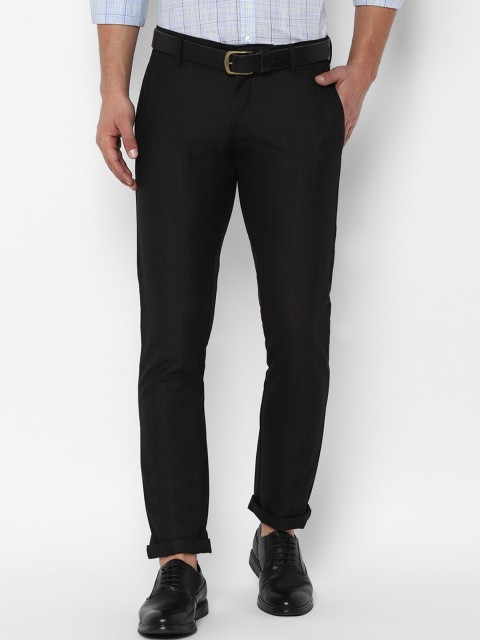 

Allen Solly Men Black Slim Fit Solid Formal Trousers