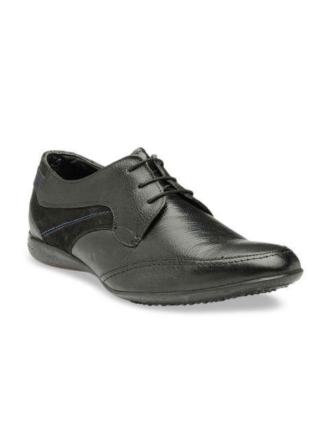 

Teakwood Leathers Men Black Textured Formal Derbys