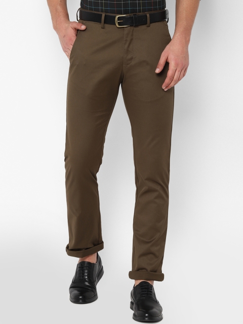 

Allen Solly Men Brown Regular Fit Solid Formal Trousers