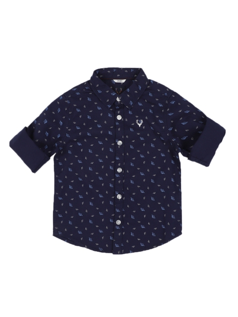 

Allen Solly Junior Boys Navy Blue Regular Fit Printed Casual Shirt