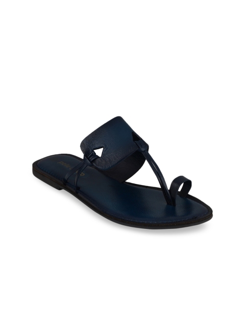 

pelle albero Women Blue Solid Leather One Toe Flats