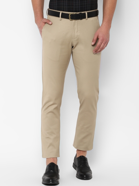 

Allen Solly Men Beige Slim Fit Solid Formal Trousers