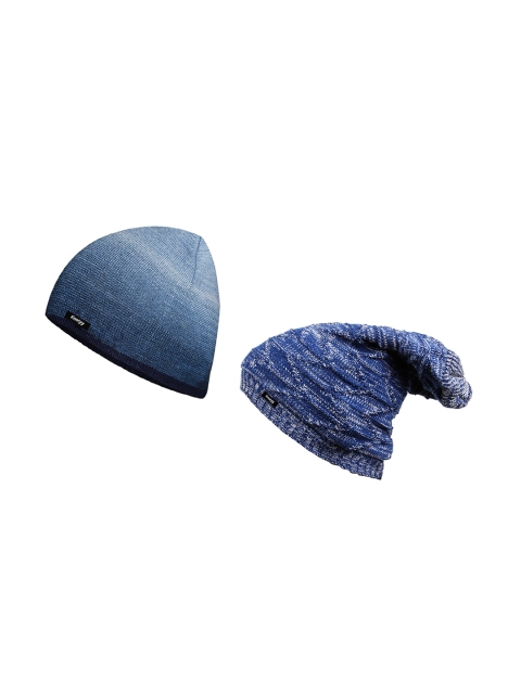 

Knotyy Men Pack of 2 Navy Blue Beanie