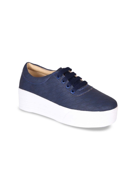 

meriggiare Women Blue Perforated Sneakers