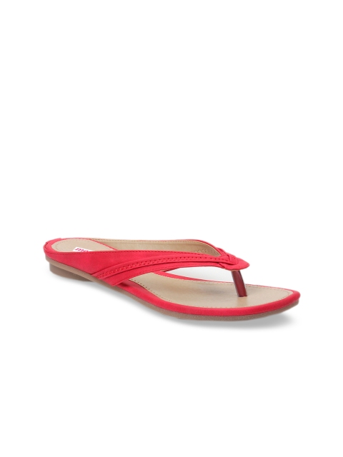 

meriggiare Women Red Solid Open Toe Flats