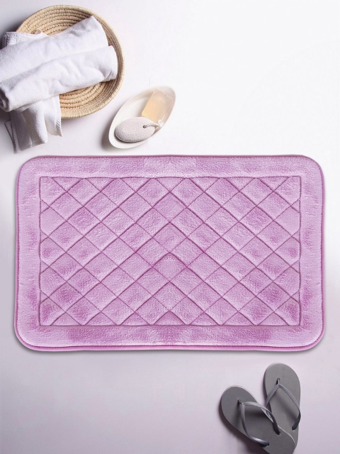 

BIANCA Lavender Coloured Solid Pure Microfibre Ultra-soft Memory Foam Bath Rug