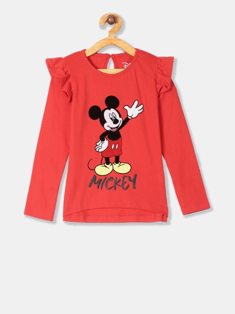 

Colt Girls Red Mickey Mouse Printed Top