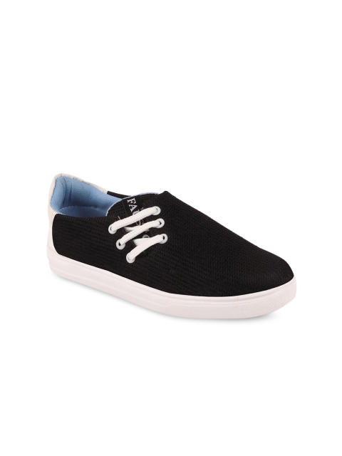 

FAUSTO Women Black Slip-On Sneakers