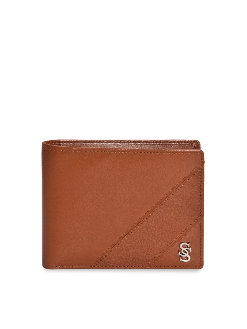 

Second SKIN Men Tan Brown Solid Two Fold Wallet