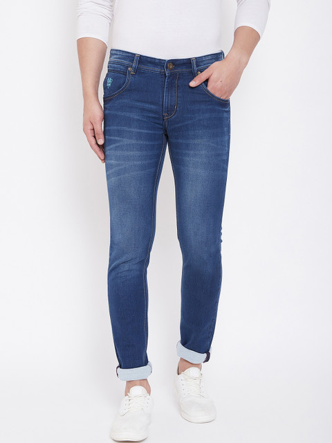 

American Archer Men Blue Skinny Fit Low-Rise Clean Look Stretchable Jeans